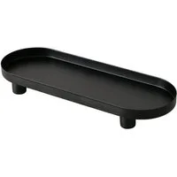BOLTZE Dekotablett Tablett Manon Metall schwarz oval matt 28cm