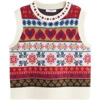 Next Pullunder Gemustertes Rundhals-Tanktop aus Strick (1-tlg)
