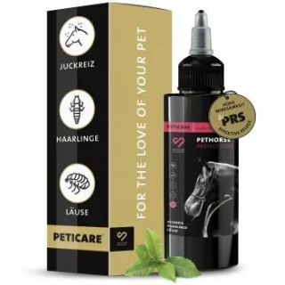 Peticare Anti-Läuse & Haarlinge Spray für Pferde, unterstützt bei Juckreiz 100 ml