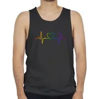 Shirtracer Tanktop Herzschlag Regenbogen Pride LGBT Kleidung