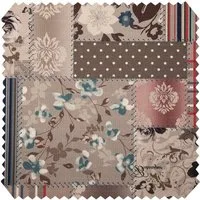 novely® Stoff HANAU VIVIEN - Möbelstoff mit Patchwork-Print, Robust, Pflegeleicht, Waschbar, Meterware, 1lfm