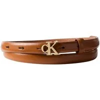 Calvin Klein Ledergürtel ROUND CK BUCKLE 15MM BELT SMOOTH Größenverstellbar mit Metallschließe