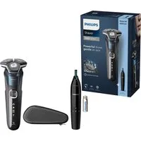 Philips Elektrorasierer Shaver Series 5000 S5889/11, ausklappbarer Präzisionstrimmer, Nasen- und Ohrenhaartrimmer, Etui, mit SkinIQ Technologie