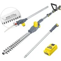 Fanztool Akku-Heckenschere FANZTOOL 20V Li-Ion Akku 2-in-1 Hochentaster/teleskop Heckenschere