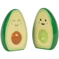 Sass & Belle Salz- / Pfefferstreuer Happy Avocado, (Set, 2-tlg), Steingut, ca 5 x 3,5 x 8 cm