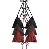 The Set Triangel-Bikini-Top The Set Triangel-Bikinitops zum Binden, 3er-Pack (3-St)