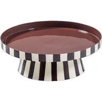 WOOOD Dekotablett Retro Schale Dekoschale Servierschale Stripes