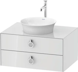 Duravit White Tulip Konsolenwaschtischunterbau wandhängend Weiß Hochglanz 800x550x408 mm - WT4990085 WT4990085850010