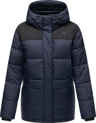 Ragwear Anorak "Wikesh" mit Kapuze stylische Winter Steppjacke mit Colourblocking