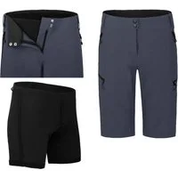 Bergson Fahrradhose VINA Bermuda Damen 2in1 Radshorts (mit gepolsterter Innenhose), robust, elastisch