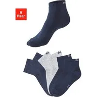 Bench. Kurzsocken für Damen und Herren in Baumwollmischung, für Sport und Freizeit (Packung, 6-Paar, Gr. 35-38 bis 43-46) mit klassischem Logoschriftzug, ohne Frottee