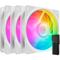 Mobius 120P ARGB 120x120x25, Gehäuselüfter weiß, 3er Pack, 120 mm