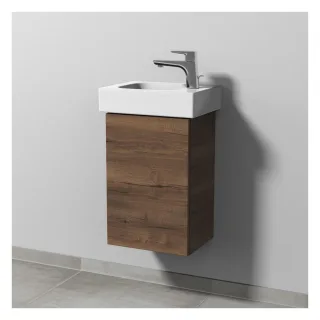 Sanipa 3way Waschtischunterbau zu Geberit iCon Waschtisch mit 1 Tür, Eiche-Tabak SM65750