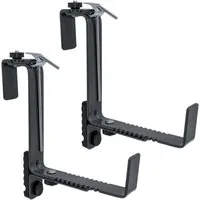 Spetebo Blumenkastenhalter Blumenkasten Halter 2er Set bis 50 kg, bis 50 kg belastbar, stufenlos verstellbar, Anzahl, 1-St., Stück, für eckige Geländer oder Mauern