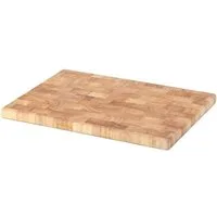 Continenta Schneidebrett Schneidebrett 35x25x2 cm Gummibaum Stirnholz, Gummibaum, (1-St), Schneidebrett, 35,00cm, Gummibaum