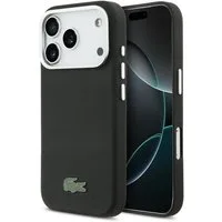 Lacoste Handyhülle iPhone 17 Pro Max Kunstleder schwarz Logo Krokodil Magsafe 6,9 Zoll, Kantenschutz