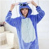 Katara Partyanzug Fantasy Figuren Jumpsuit Kostüm Erwachsene S-XL, Karneval - Kostüm, Kigurumi - Lilo & Stitch blau M (155-165cm)