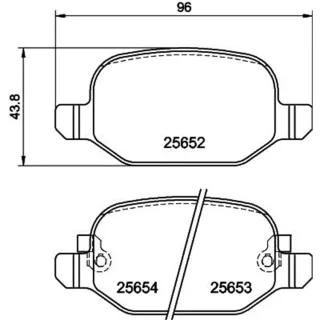 Hella Bremsbel?ge hinten Fiat 500l 8DB355020-761