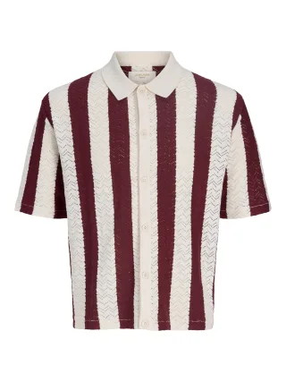 JACK&JONES - JORTYLER KNIT SS POLO SN Sea Salt - Gr. - XL