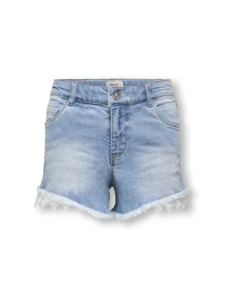 KIDS ONLY - KOGROBYN REG LACE SHORTS DNM QYT Light Blue Denim - Gr. - 158