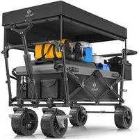 KESSER Bollerwagen, Bollerwagen faltbar GT9000 mit Dach Handwagen Transportwagen