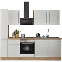 KOCHSTATION Küchenzeile Florida, Breite 250 cm, wahlweise mit E-Geräten,Softclose für Türen/Schubkästen