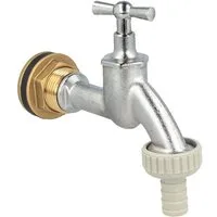 tecuro Auslaufventil Auslaufventil mit Behälterverschraubung für Regentonne / Wassertank