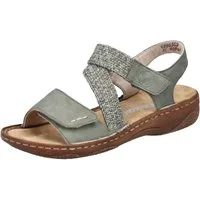 Rieker Sandale Sommerschuh, Riemchensandale, Sandalette mit Klettverschlüsse