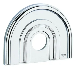Grohe Rosette Chiara 47459 B:235 H:181 f.EHM Fertigset Brause chrom/mattchrom, 47459IP0 47459IP0