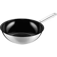 Silit Wok Wuhan, Ø 28 cm, Wokpfanne Induktion, keramische Antihaftbeschichtung, Edelstahl 18/10, ideal für scharfes Anbraten, für alle Herdarten geeignet