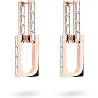 Liebeskind Berlin Paar Creolen Schmuck Geschenk Edelstahl Ohrringe Sparkling Link, mit Zirkonia (synth)