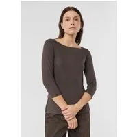 comma 3/4-Arm-Shirt T-Shirt Viskoseshirt im Slim Fit mit 3/4-Ärmeln