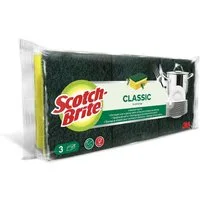 SCOTCHBRITE Stahlschwamm Scotch-Brite CLNS3 Topfreiniger - Packung mit 3 Stück