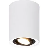 TRIO Leuchten LED Deckenstrahler, Dimmfunktion, LED wechselbar, Warmweiß, Aufbau-Spot Aufputz Strahler innen, Lichtspot Weiß-SchwarzØ 9,6cm
