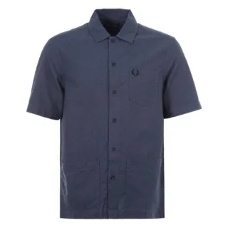 Fred Perry - Hemd für Herren, Tasche, Oxford-Stil (Dunkelblau)