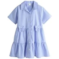 Next Volantkleid Schulkleid mit Vichykaros, Schleife + Baumwolle (1-tlg)