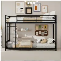 OYRREU Etagenbett Metall-Etagenbett Geeignete Matratzengröße: 90 x 190 cm
