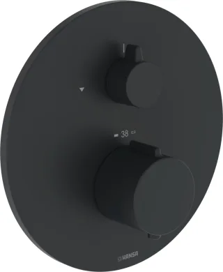 Hansa Sichtteil f. einen Abgang, HANSAEASYTHERM 8861 Rosette rund Matt-Schwarz, 8861924533 8861924533