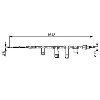 Bosch Handbremsseil hinten rechts Hyundai I20
