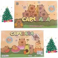 Festivalartikel Adventskalender Kapibara Adventskalender 24 Figuren Spielzeug Geschenk Weihnachten