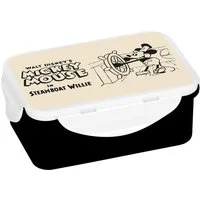 Geda Labels GmbH Lunchbox Mickey in Steamboat Willie Vintage, PP, (1-tlg), Schwarz, 18x13x8cm, spülmaschinengeeignet
