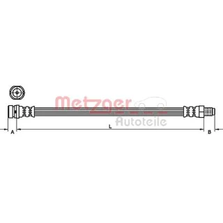Metzger Bremsschlauch hinten Ford Transit 2,2 2,3 2,4 3,2 TDCi 4111036