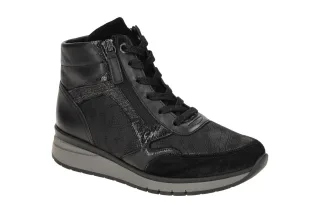 Gabor Damen Stiefeletten 56.708.67 Schwarz anthr Bequeme Komfort Mid Sneaker