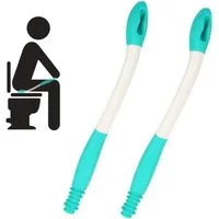 TUWENA Körperbürste 2 Stk Toilettenhilfen zum Abwischen für ältere Menschen, Schwangere, 2-tlg.