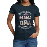 Spreadshirt T-Shirt Ich Habe Zwei Titel Mama Und Oma Frauen T-Shirt (1-tlg)