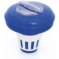BESTWAY Chlordosierschwimmer Dosierschwimmer Pool Chlorschwimmer blau weiß 1 Stück, (Stück, 1-tlg., Dosierschwimmer) Chlorschwimmer Dosierschwimmer Skimmer Bestway