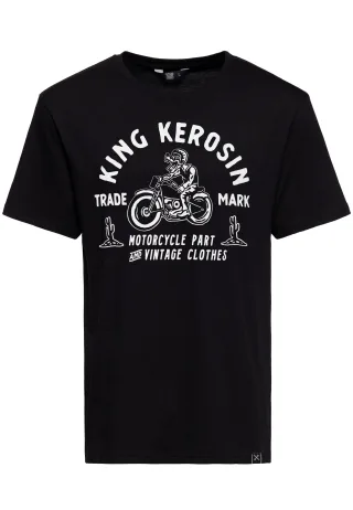 King Kerosin Herren T-Shirt Motorcycle Part & Vintage Clothes