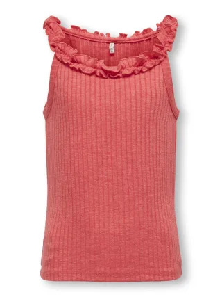 KIDS ONLY - KOGLILO S/L RUFFEL TOP JRS rose of sharon - Gr. - 158/164