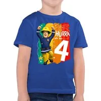 Shirtracer T-Shirt Hurra ich bin Vier - Sam (1-tlg) Feuerwehrmann Sam Jungen