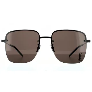 Saint Laurent Square Damen Schwarz Grau Sonnenbrille